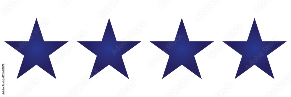 A set of blue star shape paper sticker label isolated on white background. A set of blue star shape paper sticker label isolated on white background.