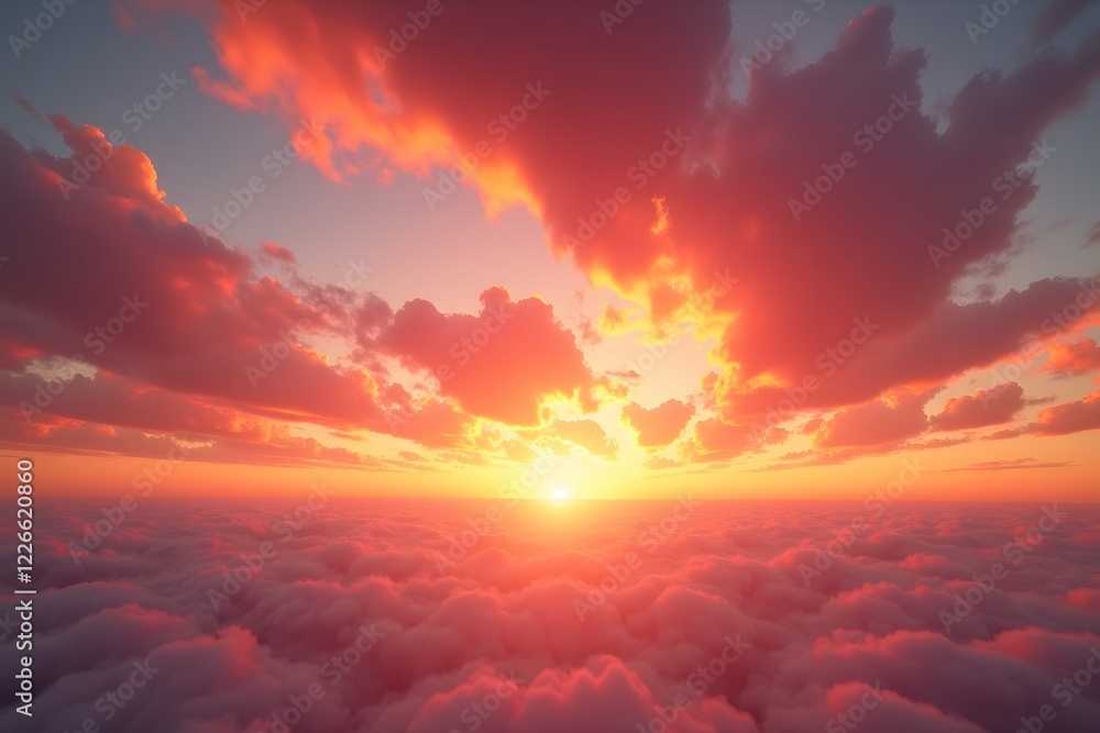 Fototapeta premium Beautiful twilight clouds, pastel pink