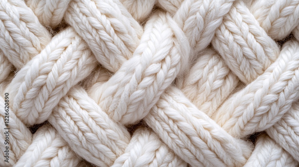 White braided rope texture close up showing intricate pattern and soft natural material White braided rope texture close up showing intricate pattern and soft natural material