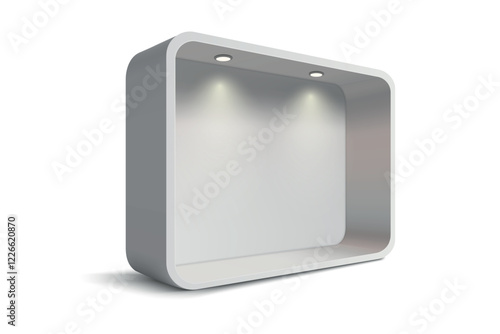 Modern Display Box with Recessed Lights