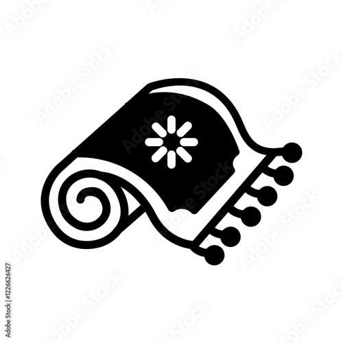 Vector black icon for Rug