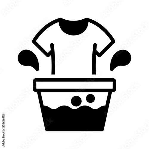 Vector black icon for Washable