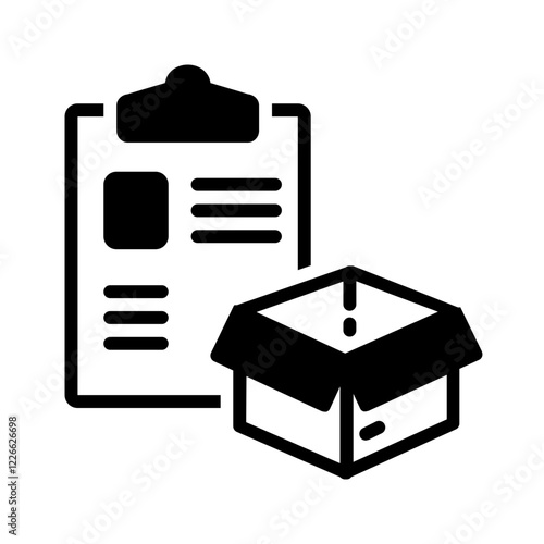 Vector black icon for Product overview