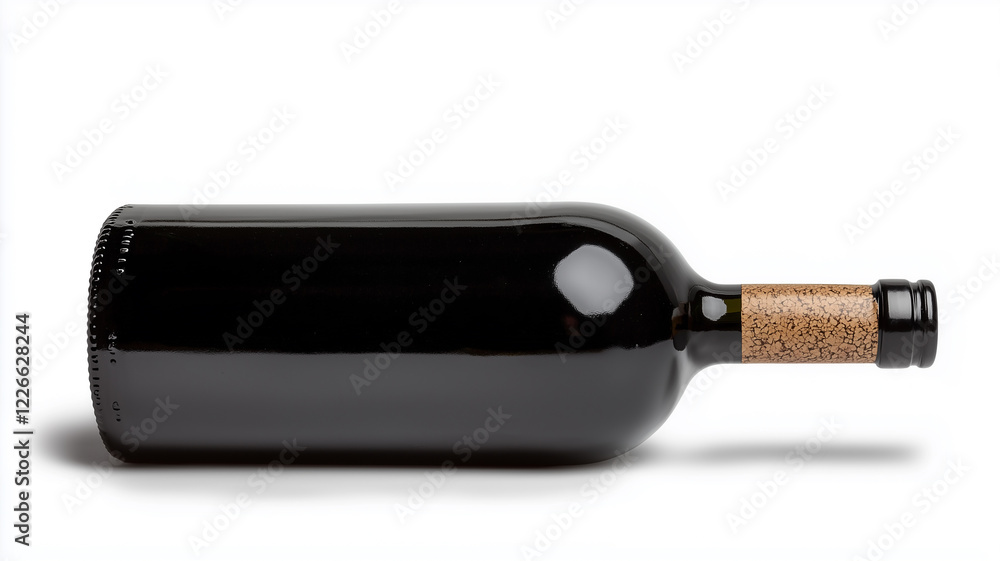 Elegant Wine Bottle with Cork isolated on white background
Elegant Wine Bottle with Cork isolated on white background