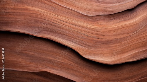 Close up of wavy rock texture with abstract brown wooden background and natural patterns