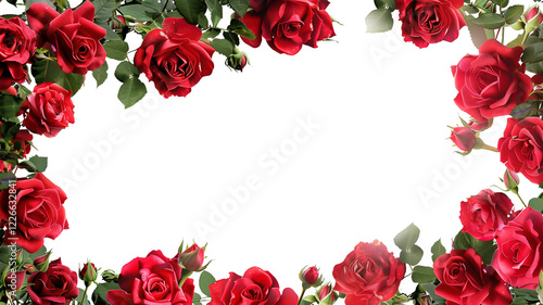 Red Roses Floral Frame  