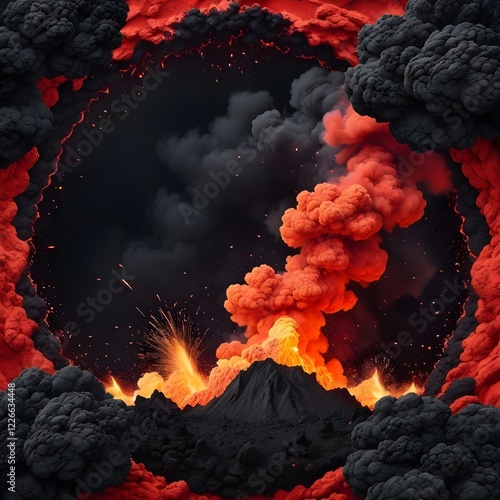 burning fire in the sky