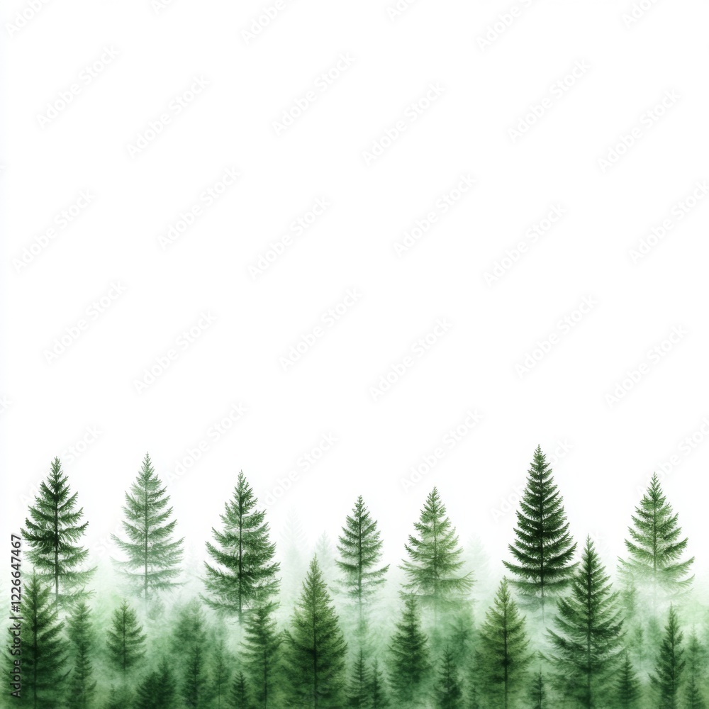 Obraz premium Serene nature scene forest landscape photography tranquil environment aerial view natural beauty