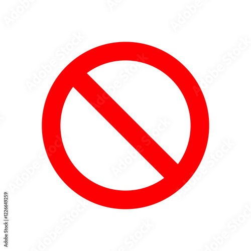 Free Download The General Prohibition Sign (No Symbol) is a universal warning icon—a red circle with a diagonal slash—used for restrictions like No Entry, No Smoking, and No Parking in safety signage. - GFXLoad