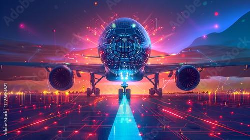 Advanced Digital Twin Airplane With Cyber Engineering And AI Technology
 photo