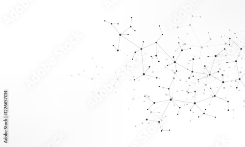 Molecular structure and genetic engineering, molecules DNA, neural network, scientific research. Abstract background for innovation technology, science, healthcare, and medicine