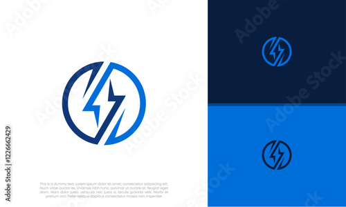Flash Electric Logo Bolt Energy Company. Initials S logo design. Initial Letter Logo. Innovative high tech logo template.