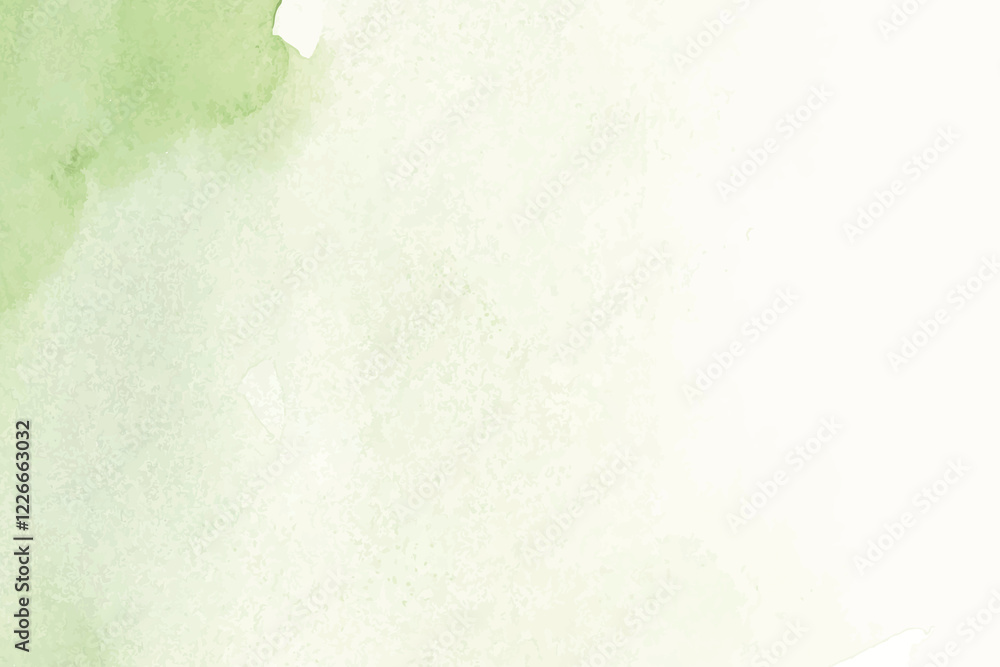 Obraz premium Green watercolor background illustration, simple design