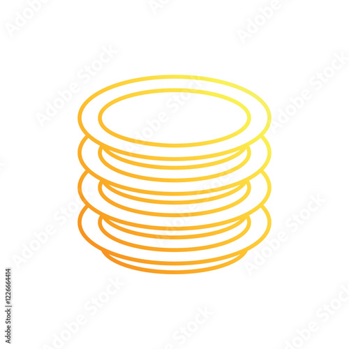 Dinner plates icon design