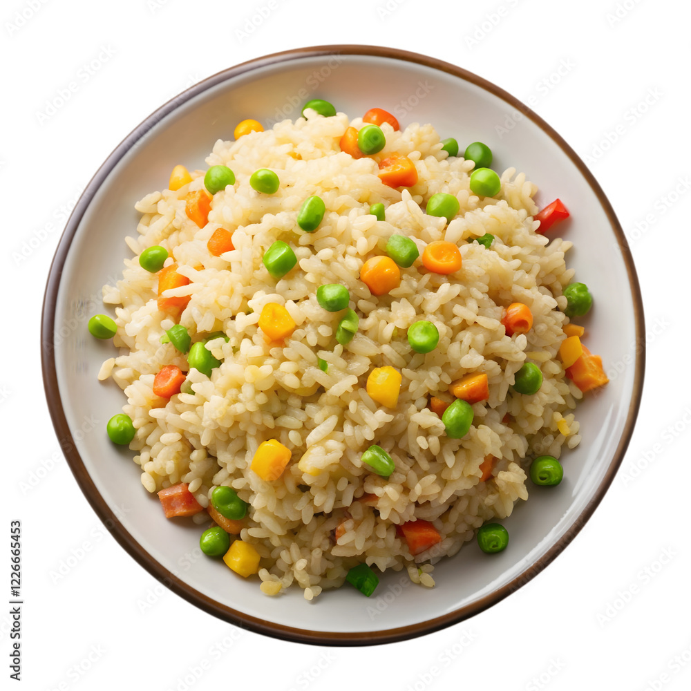 plate of fried rice isolated on transparent background plate of fried rice isolated on transparent background