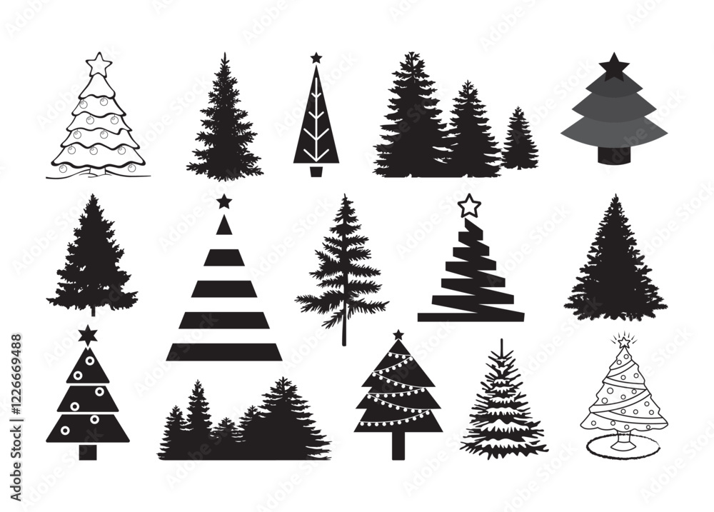 Obraz premium Christmas Tree vector, Christmas Tree clipart, Christmas Tree