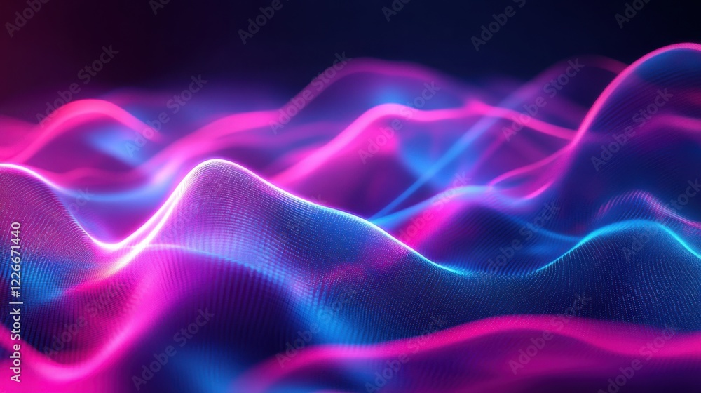 Dynamic color waves in neon pink and blue, blurred fluid vector background with smooth transitions, perfect for modern presentations. Dynamic color waves in neon pink and blue, blurred fluid vector background with smooth transitions, perfect for modern presentations.