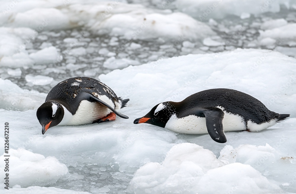 Fototapeta premium penguin in antarctica