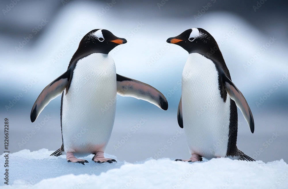 Fototapeta premium two penguins in antarctica