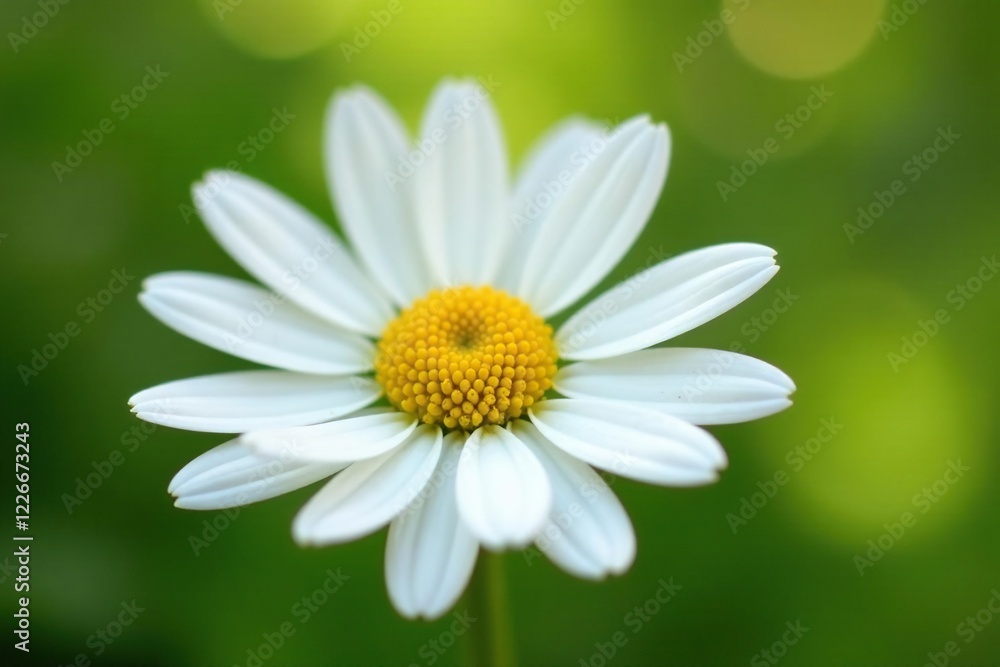Delicate petals of white and yellow chamomile unfolding, white, wildflowers, blossoming Delicate petals of white and yellow chamomile unfolding, white, wildflowers, blossoming