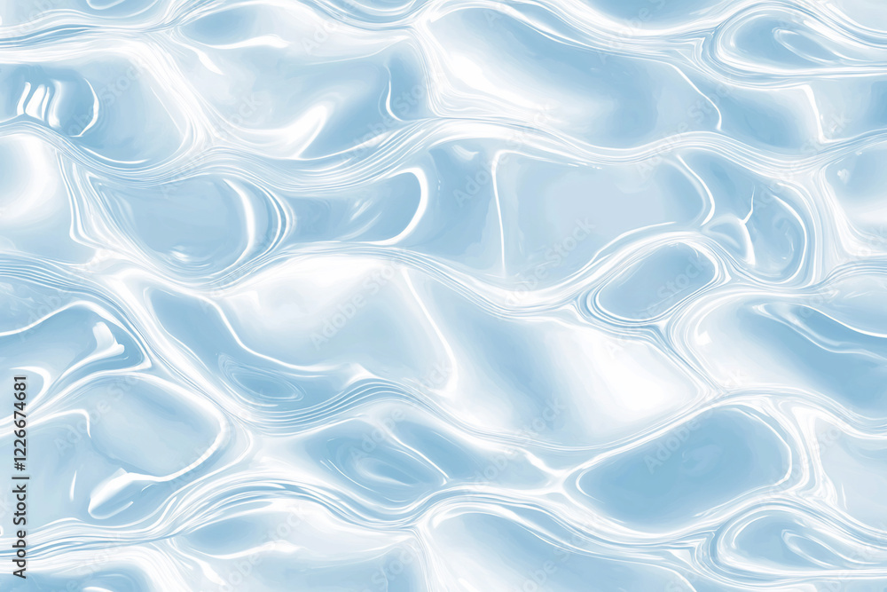 Obraz premium Calm blue water surface with gentle ripples reflecting light, creating a serene underwater ambiance