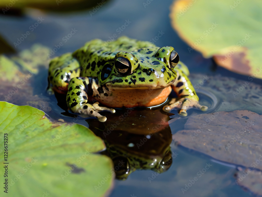 Obraz premium toad in the pond