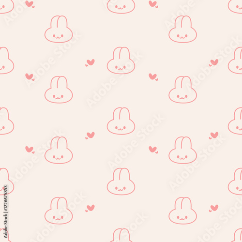 seamless baby pattern bunny