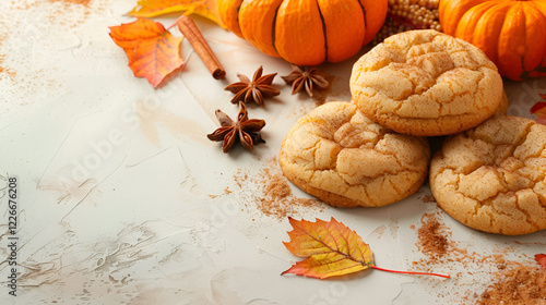 Pumpkin and cinnamon drop snickerdoodle cookies perfect for autumn gatherings

 photo