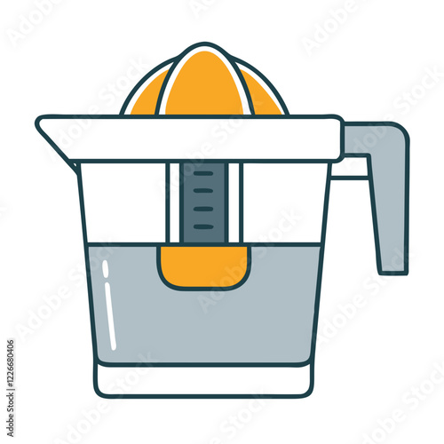 Juicer icon in modern design with orange detail