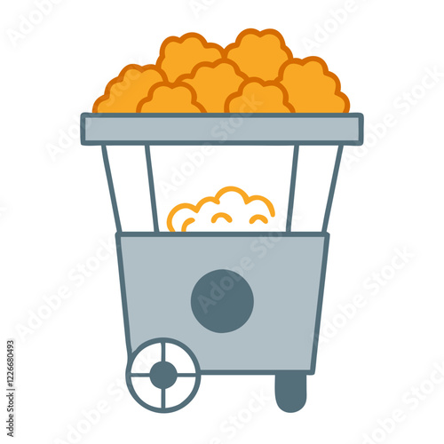 Popcorn Maker with golden popcorn