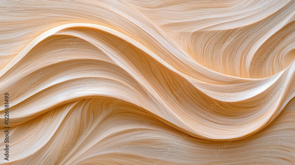 Obraz premium Creamy swirls, beige texture, abstract background, cosmetic product