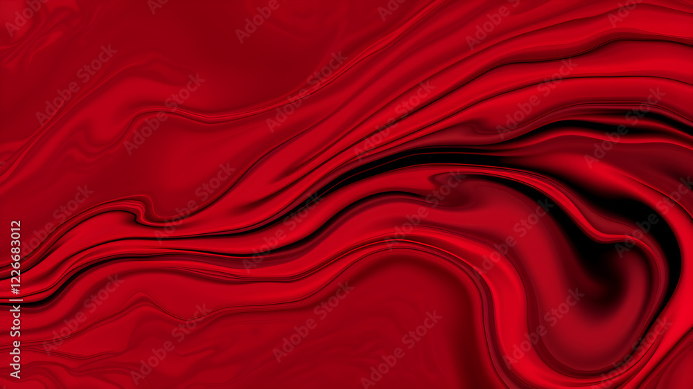 dynamic fluid red black wavy abstract background. Generative AI dynamic fluid red black wavy abstract background. Generative AI