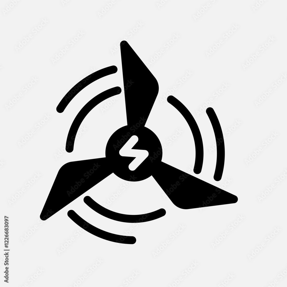 turbine wind energy icon Semi solid, free energy, ecology, renewable and green energy concept. Black and semi solid icon. turbine wind energy icon Semi solid, free energy, ecology, renewable and green energy concept. Black and semi solid icon.