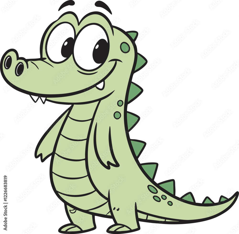 Smiling Alligator Cartoon Smiling Alligator Cartoon