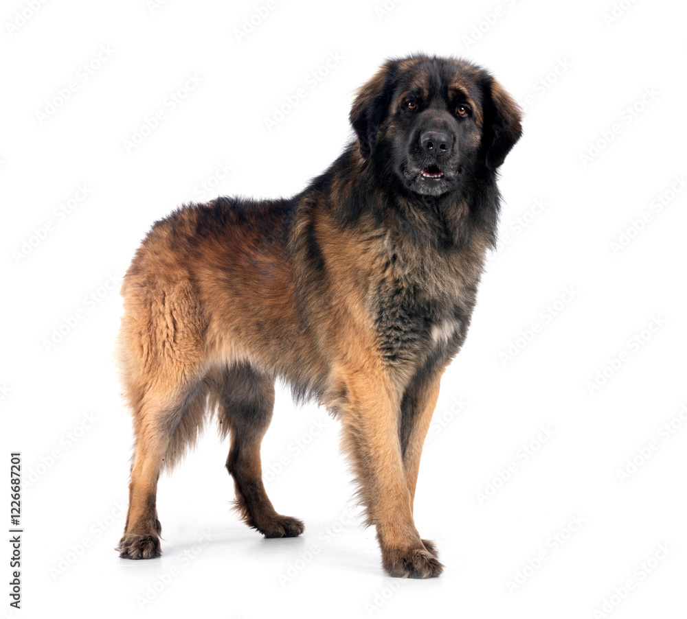 male Leonberger in studio male Leonberger in studio
