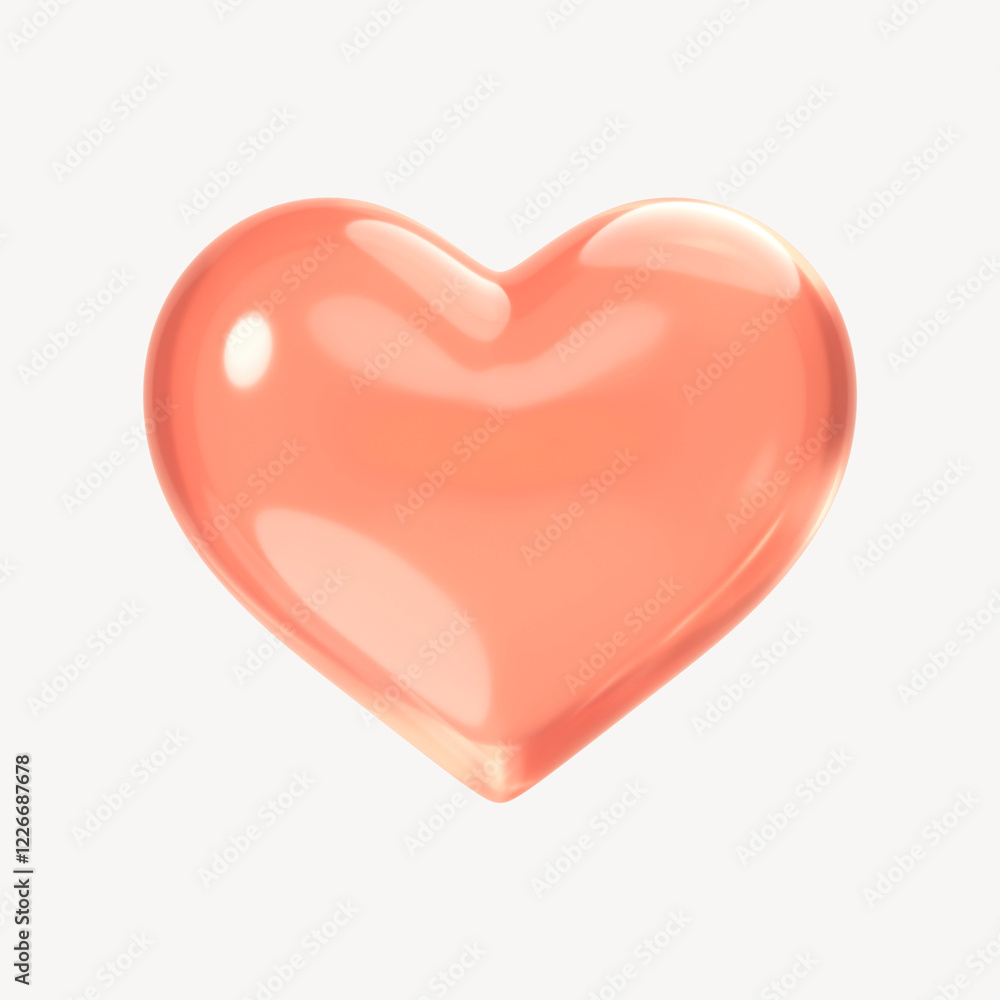 Heart, health icon, 3D rendering illustration Heart, health icon, 3D rendering illustration