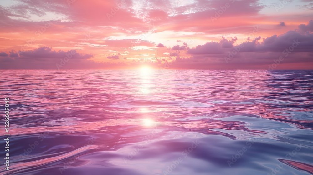 Naklejka premium a soothing ripple effect with a pastel sky background, providing space for text, banners, health campaigns, spa advertising, and eco-friendly themes.