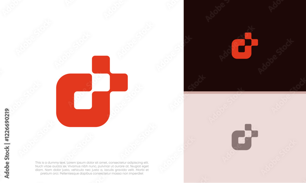 Innovative high tech logo template. Smart computer. machine learning. Technology Logo.