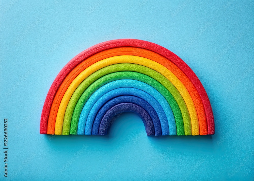 Fototapeta premium Abstract Rainbow on Light Blue - LGBT Pride Top View