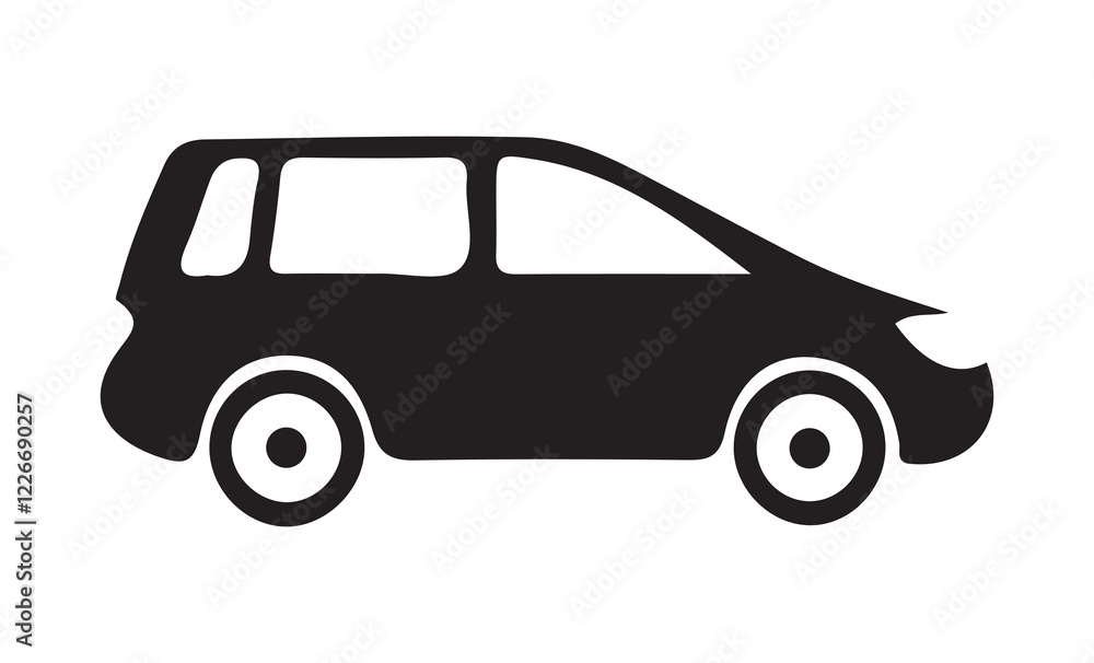 Car vector icon silhouettes. flat design vector illustration eps 10 Car vector icon silhouettes. flat design vector illustration eps 10