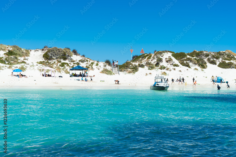 Obraz premium Parakeet Bay on Rottnest Island in Perth, Western Australia