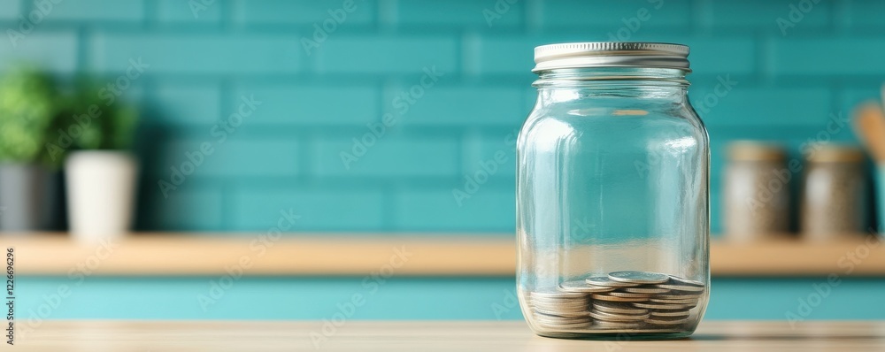 Conceptual Image of an Empty Savings Jar on a Kitchen Counter Illustrating Workforce Reduction and Financial Strain Conceptual Image of an Empty Savings Jar on a Kitchen Counter Illustrating Workforce Reduction and Financial Strain