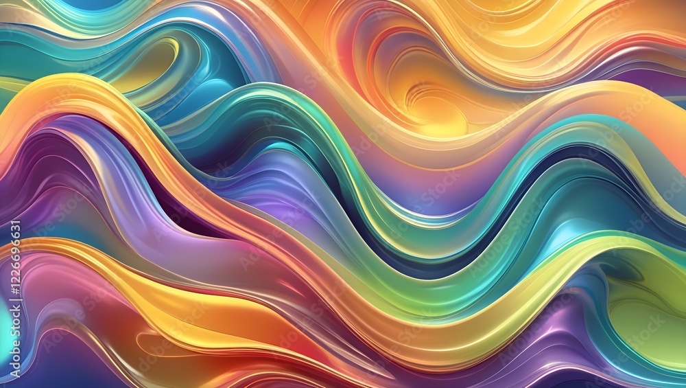 Abstract fluid gradient waves with smooth, flowing curves in vibrant colors
Abstract fluid gradient waves with smooth, flowing curves in vibrant colors