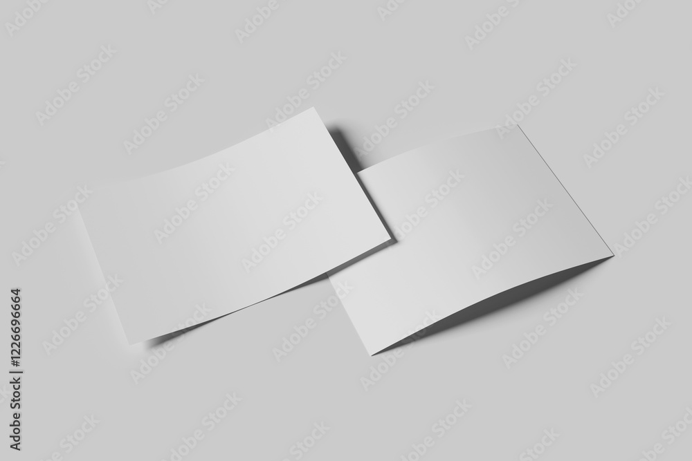 Realistic blank postcard for mockup. 3D Rendering. Realistic blank postcard for mockup. 3D Rendering.