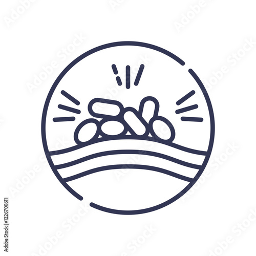 Illustration of pills symbolizing treatment for bacterial imbalance.