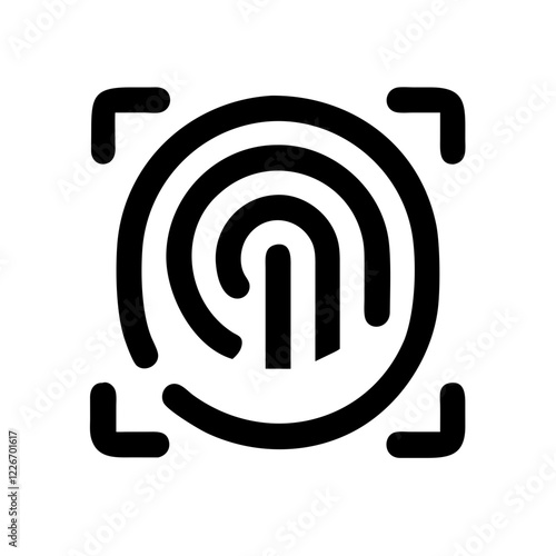 fingerprint scan icon design