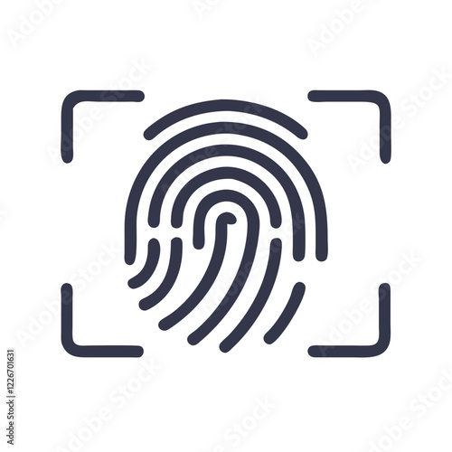 fingerprint scan icon design