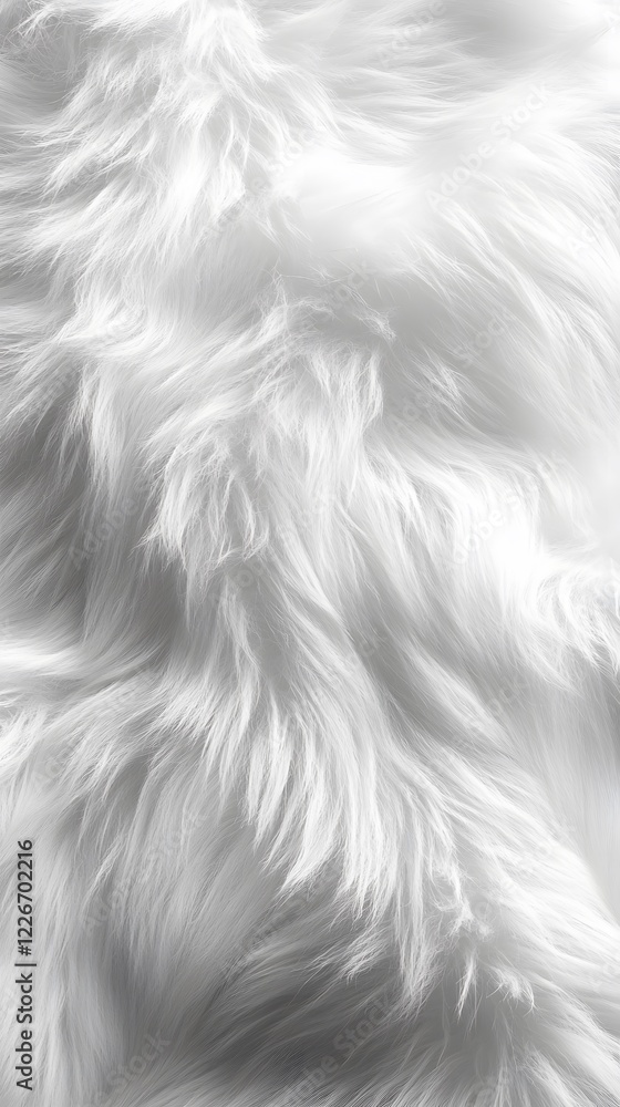 24. A minimalistic, luxurious white fur with light gradients across the texture 24. A minimalistic, luxurious white fur with light gradients across the texture
