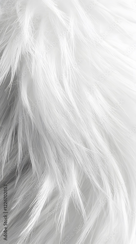 Obraz premium 26. A white fur texture that appears ultra-plush and inviting