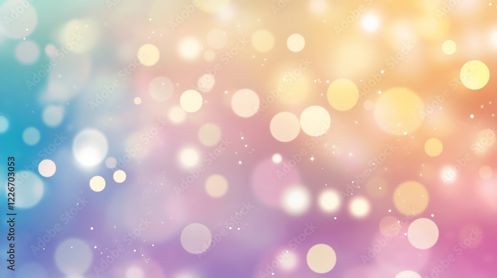 Abstract multicolored bokeh light background with soft blurred circle and star shapes Abstract multicolored bokeh light background with soft blurred circle and star shapes